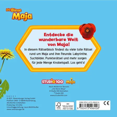 Ravensburger Die Biene Maja: Mein Rätselblock