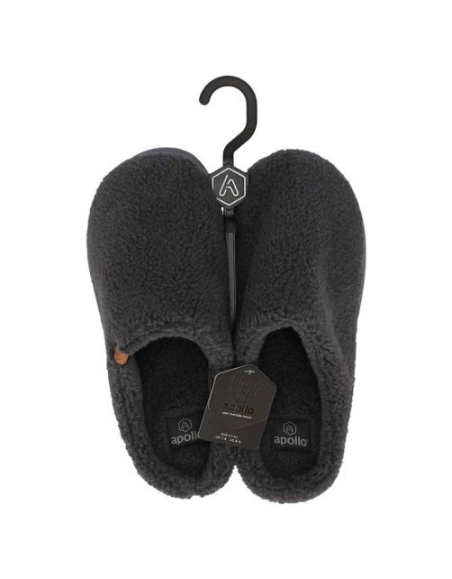 Apollo Heren Slof Teddy - Instappers - Antraciet Assorti 41\/42-43\/44-45\/46