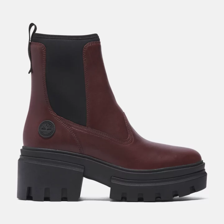 Bota Chelsea Everleigh Feminina na cor Borgonha