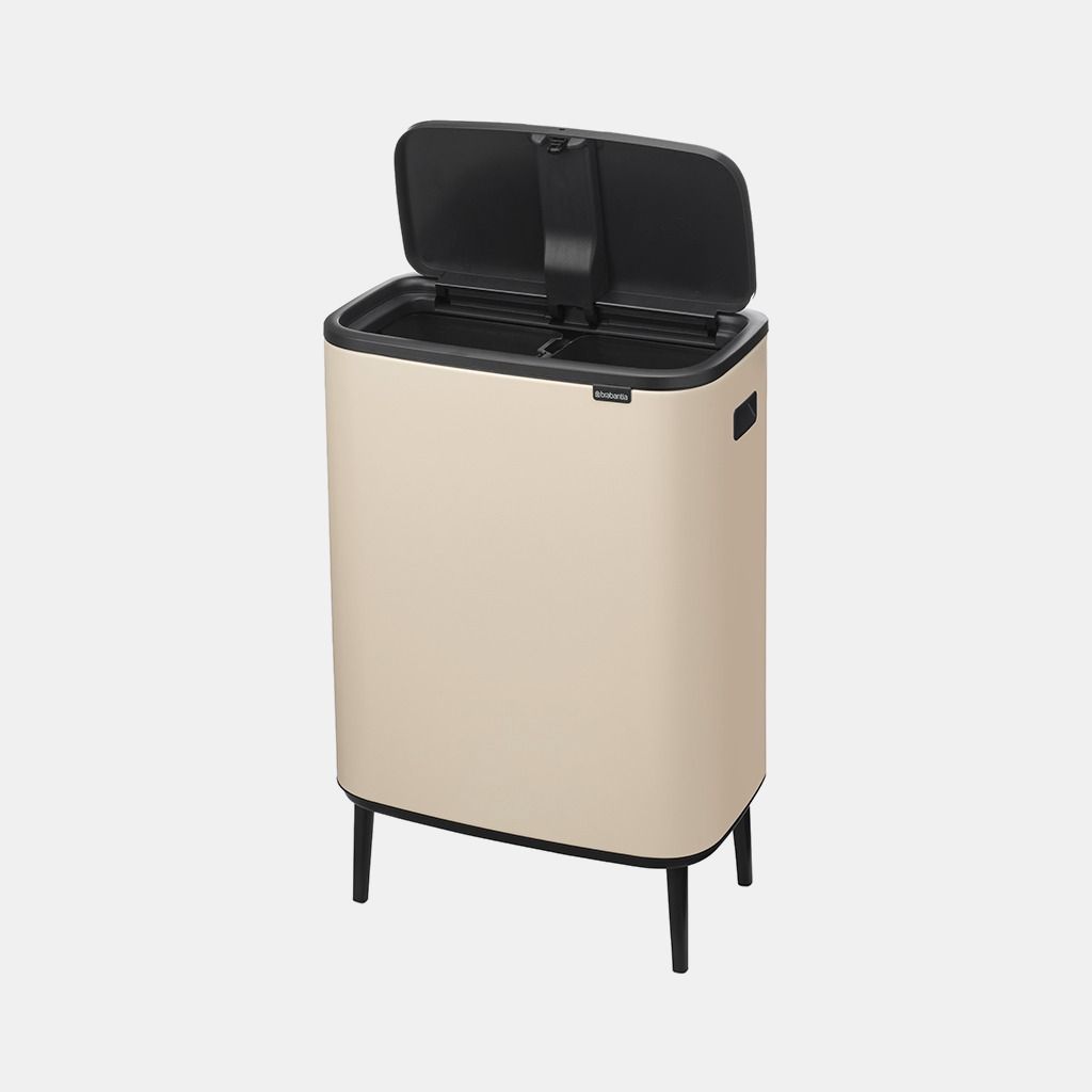 Bo Touch Bin Hi, met 2 binnenemmers, 2 x 30 liter - Soft Beige