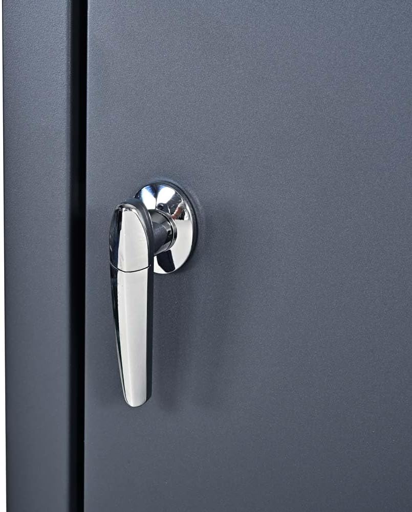 SCHARTEC® Mülltonnenbox 1er in anthrazit Einhandbedienung & erweiterbar 240l Mülltonnenverkleidung Mülltonnen Sichtschutz Unterstand
