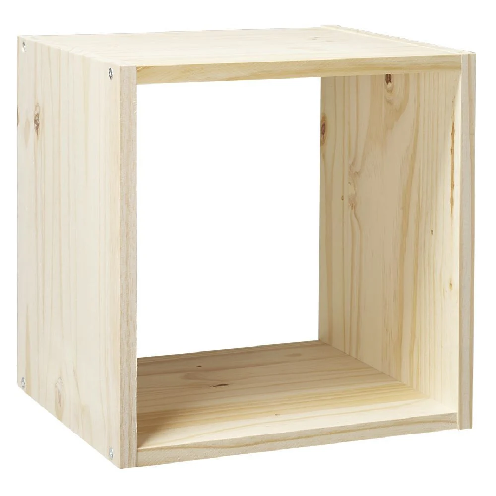 Structure Box Cube 1 case 35x30x35cm pin naturel