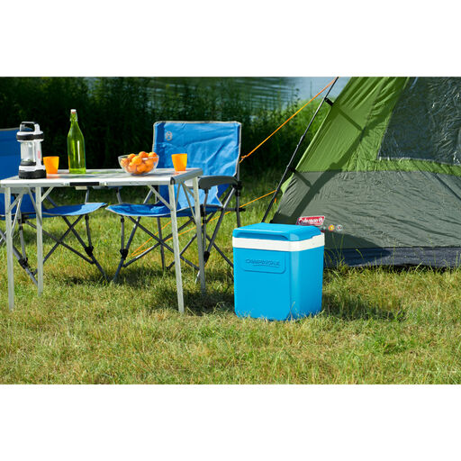 Caixa térmica rígida Icetime Plus de 26 litros, azul