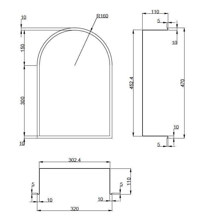 Hotbath &More inbouwnis met verlichting toogmodel 30x45x10cm wit mat