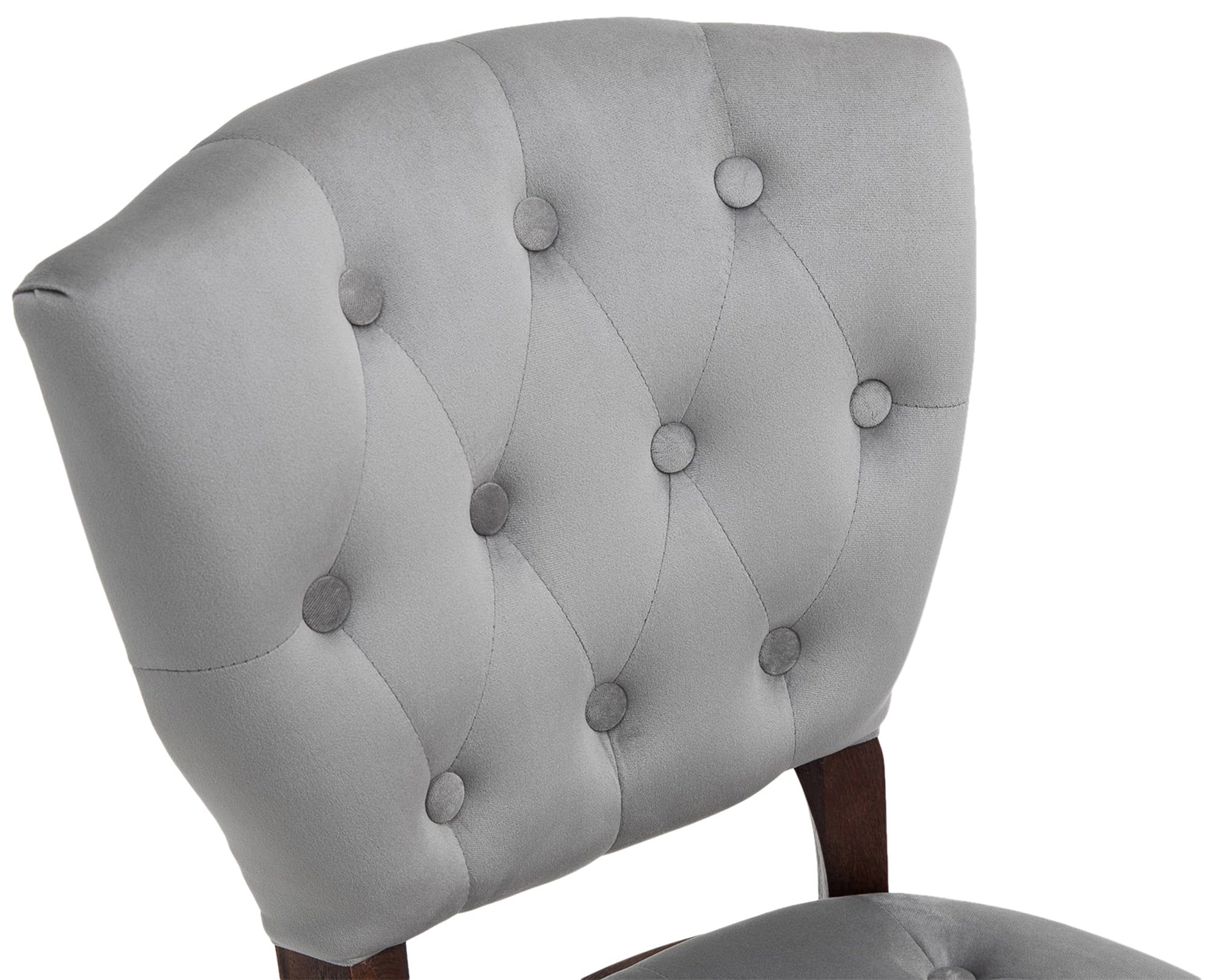 CLP Esszimmerstuhl Elysa Samt I Polsterstuhl Gesteppt Chesterfield Design I Lehnstuhl Mit Kautschukholz Gestell I Max. Belastbarkeit 120 kg