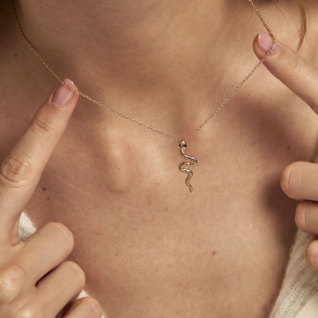 Collier Yasha Plaqué Or Jaune Spinelle