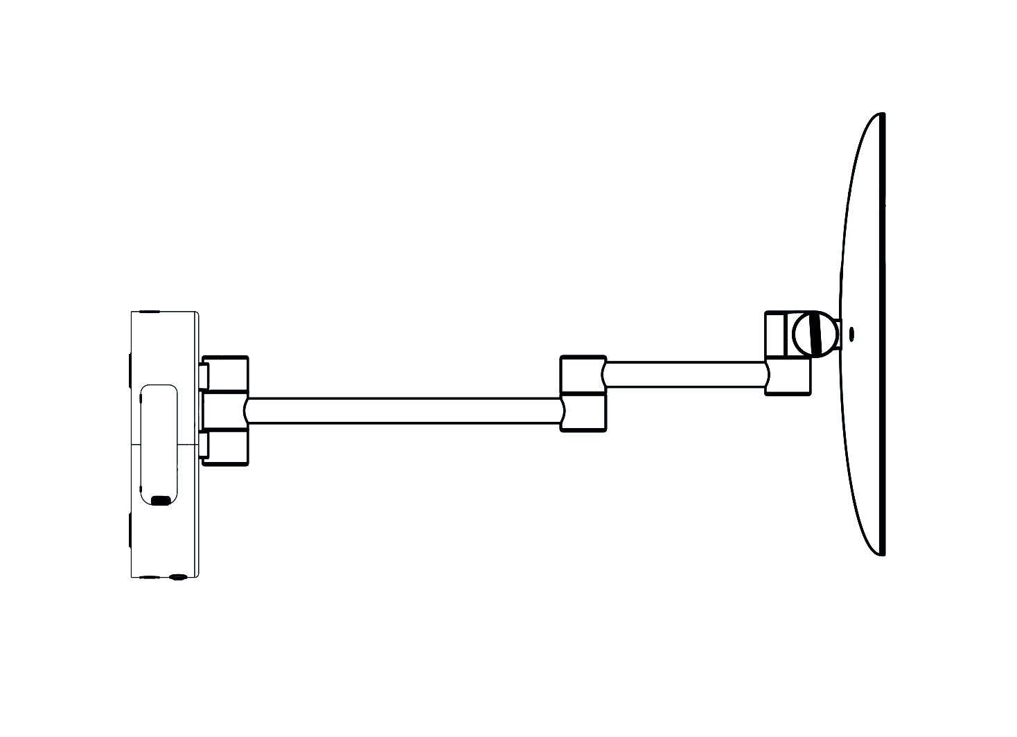 Thebalux M18 scheerspiegel rond 23cm met verlichting