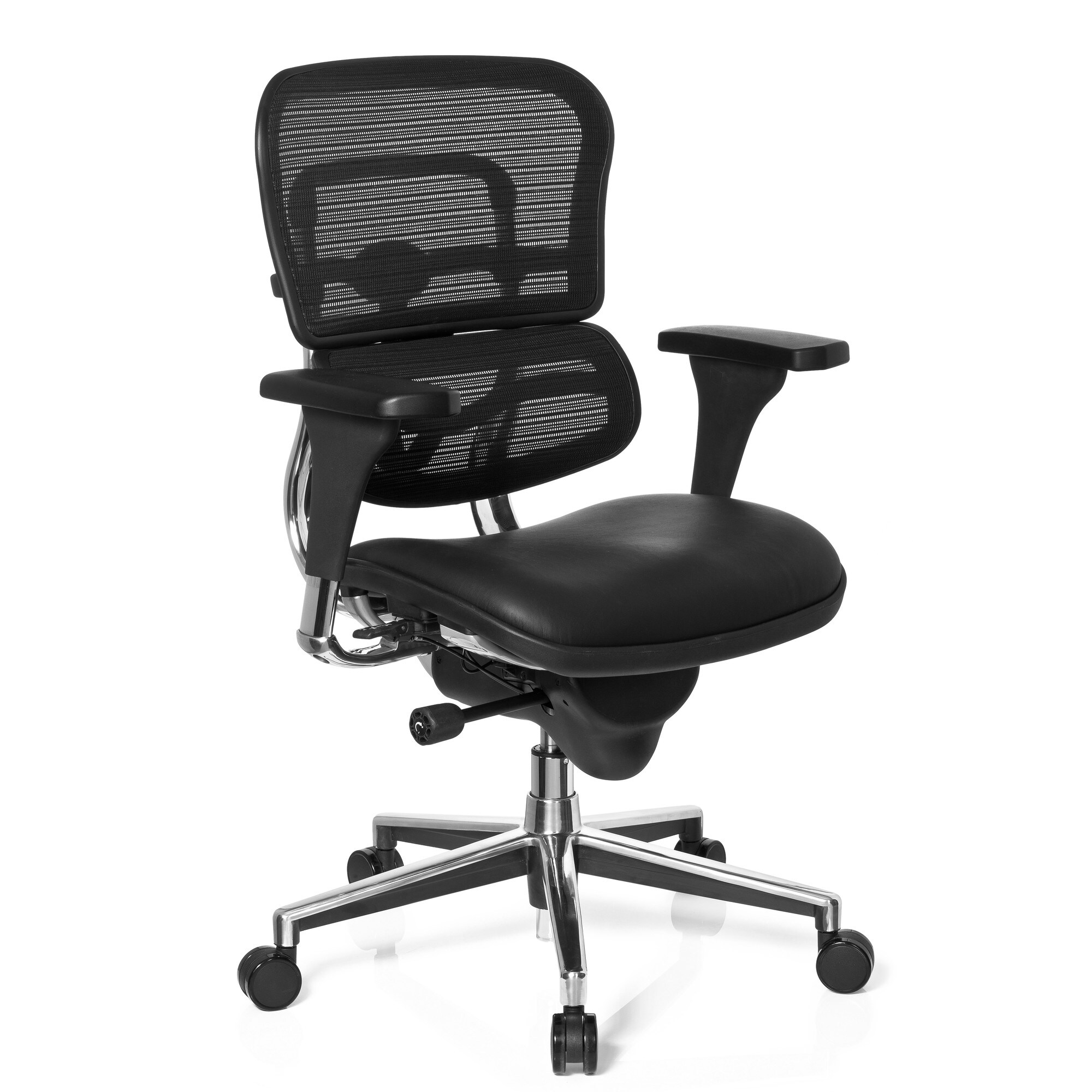 Luxus Chefsessel ERGOHUMAN BASE Leder mit Armlehnen (höhenverstellbar) hjh OFFICE
