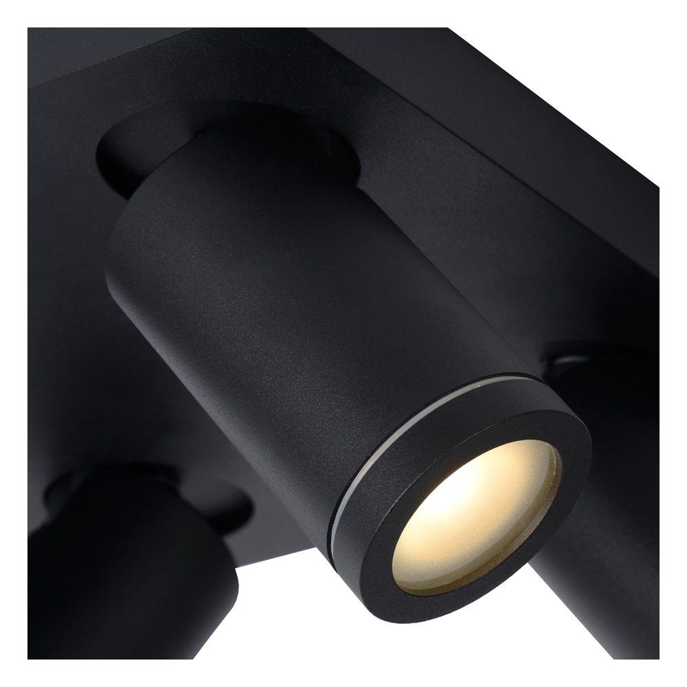 Lucide Taylor plafondlamp 4 spots 5W zwart