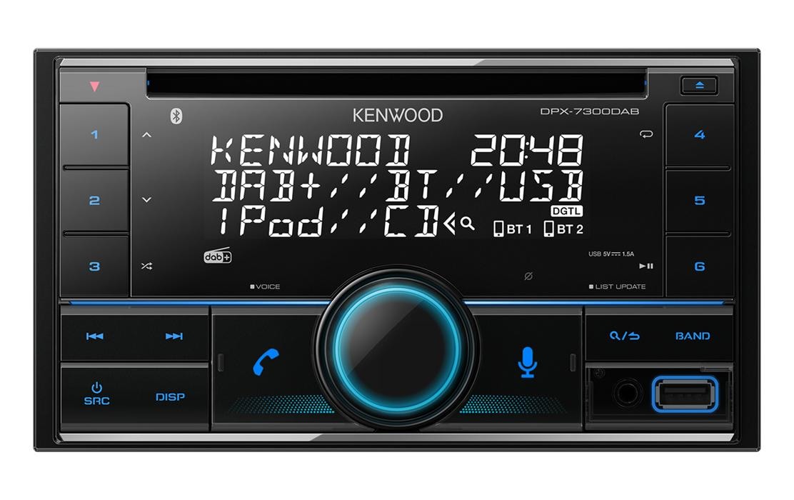 Autoradio DPX-7300DAB 2 DIN<br>CD/USB-Receiver mit Bluetooth, Digitalradio DAB+ & Amazon Alexa Control