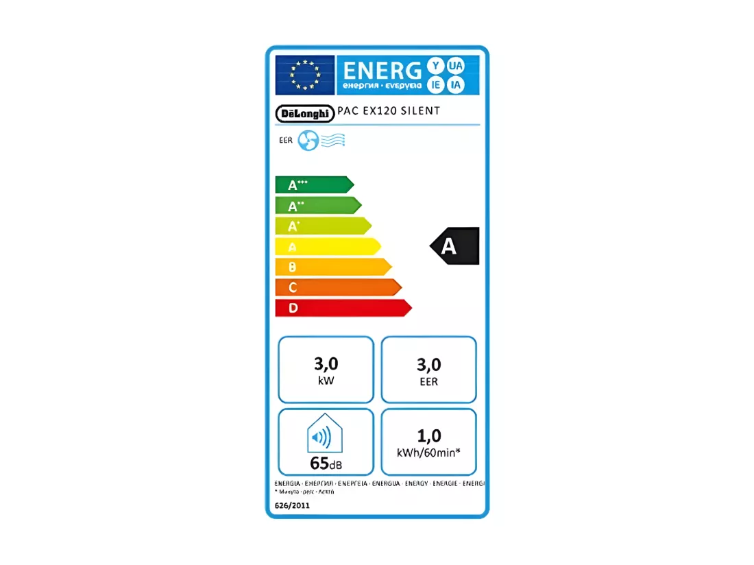 Delonghi Climatiseur mobile monobloc 3000w 44m2 avec kit - pacex120silent