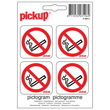 Pickup pictogram verboden te roken 10x10 cm