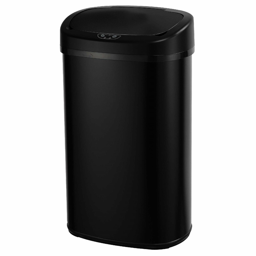 Poubelle de cuisine automatique majestic noir acier inoxydable 68 l