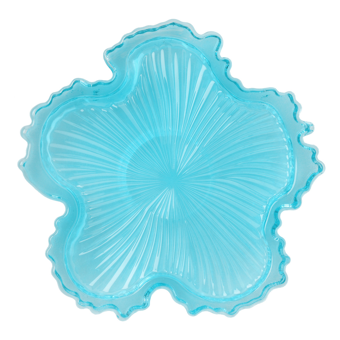 My Home Kerzenhalter in Blumen-Form hellblau