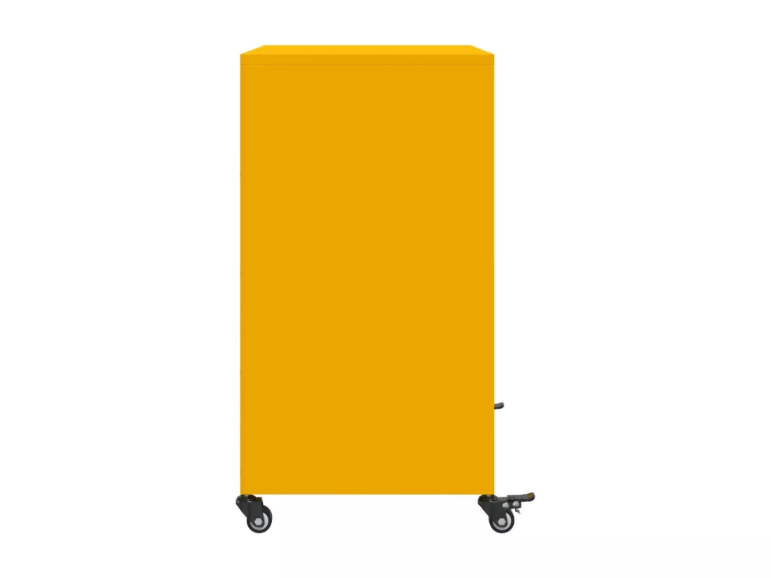 Buffet jaune moutarde 68,5x39x72 cm acier