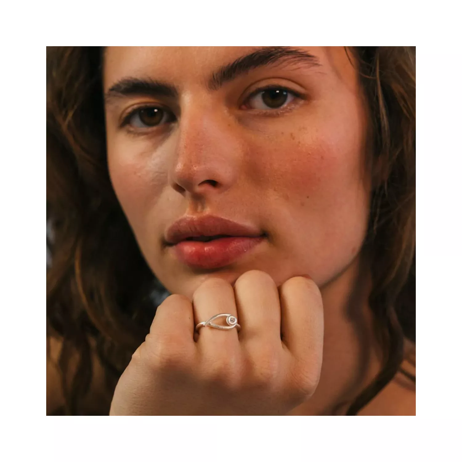 Dulong Kharisma Diamond Ring Sølv KHA3-F2030