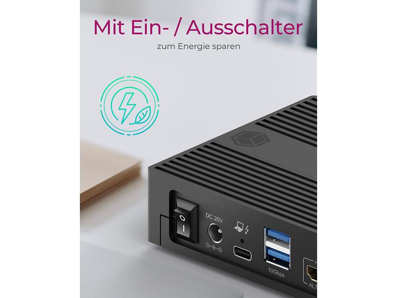ICY BOX Dockingstation IB-DK2246AC DockingStation mit DisplayLink