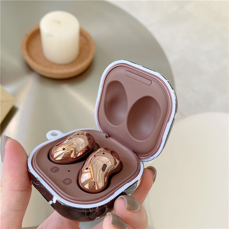 Samsung Galaxy Buds FE / Buds2 Pro / Buds2 / Buds Live / Buds Pro Hardcase Schutzhülle Abdeckung Marble Marmor - Schwarz / Grau