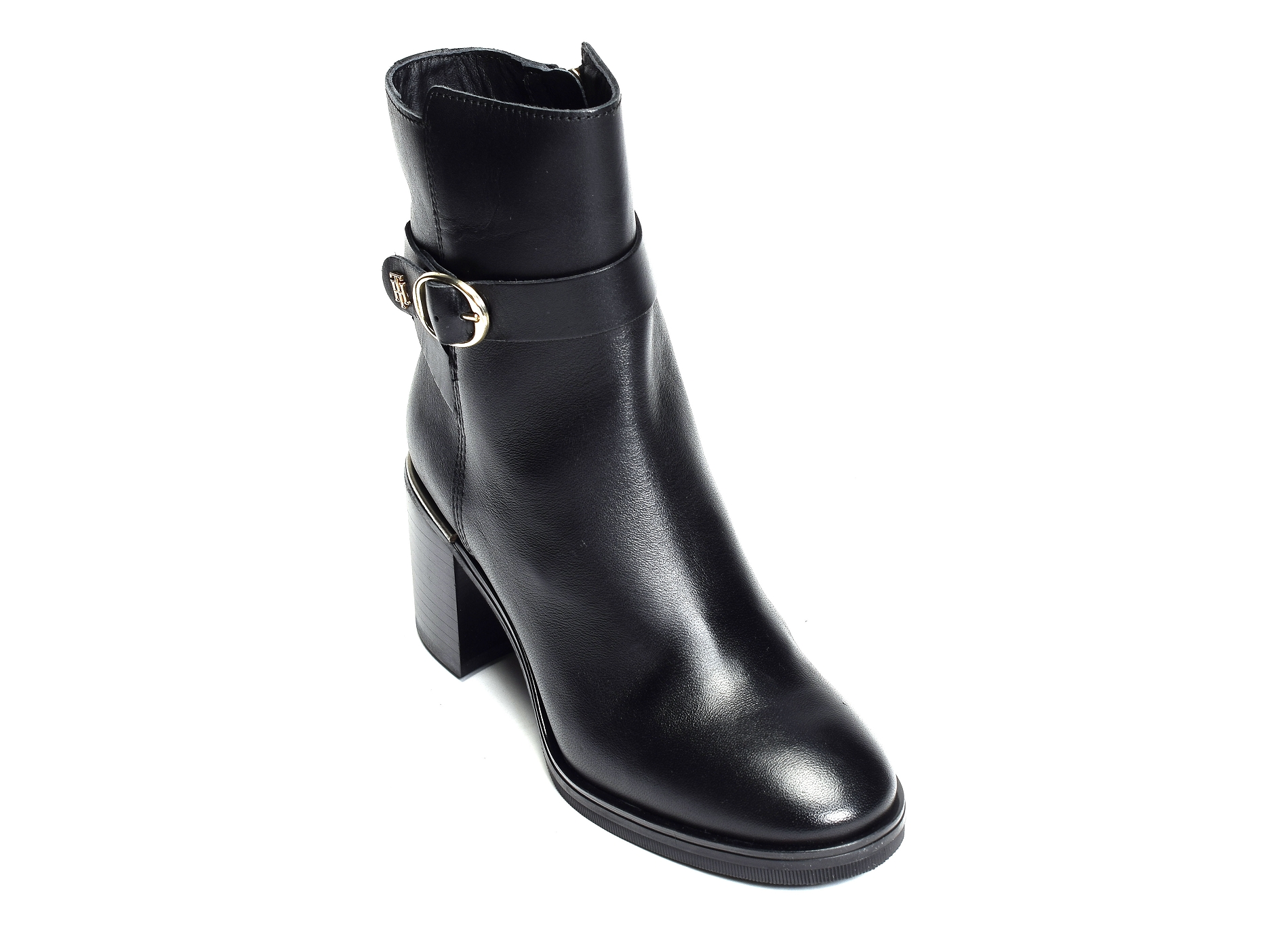 Th belt heeled boot 6766 noir