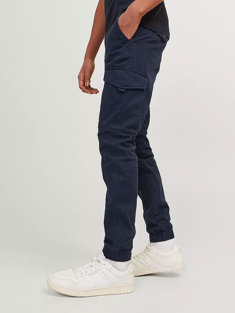 JACK & JONES Jungen Cargohose Slim Fit JJIPAUL blau