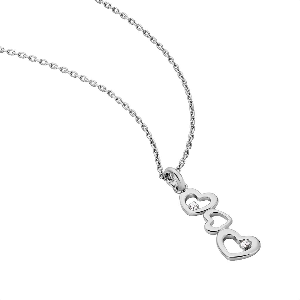 Collier Yolaine Argent Blanc Oxyde De Zirconium