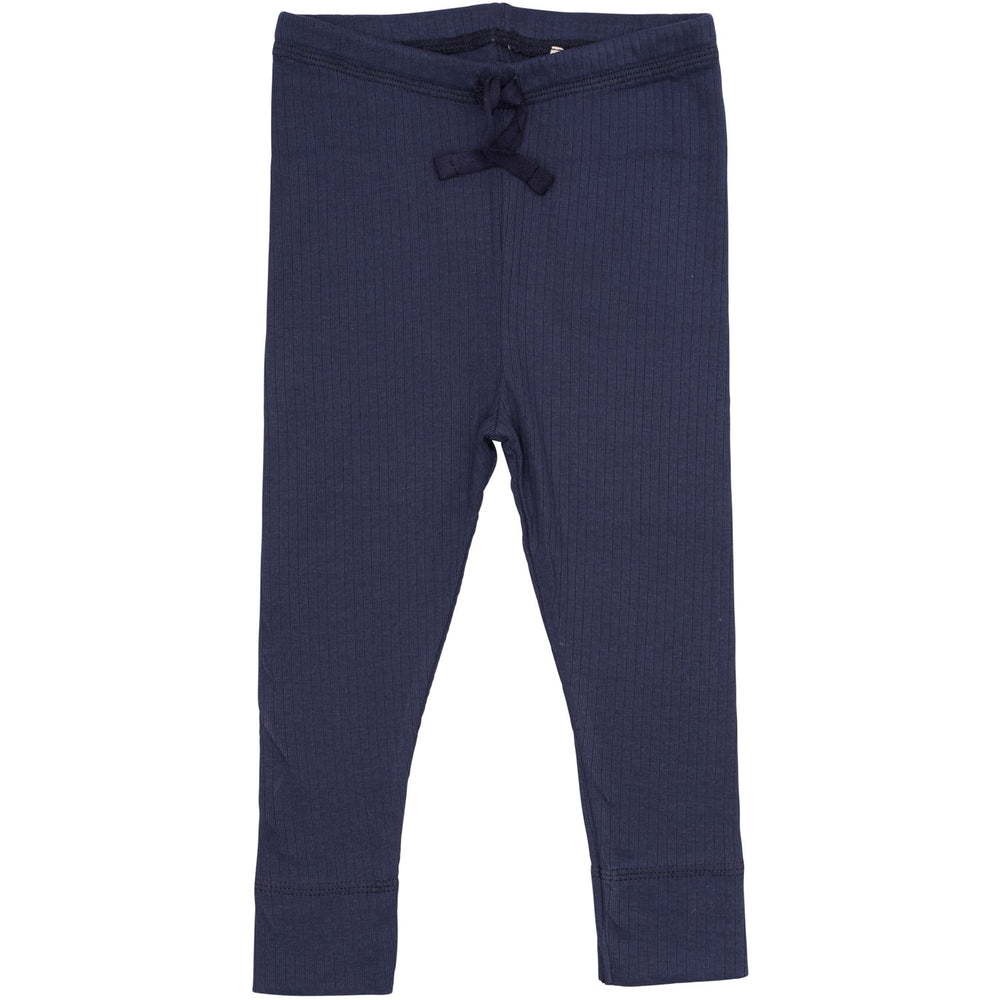 Køb COPENHAGEN COLORS Navy Rib Jersey Leggings W. String