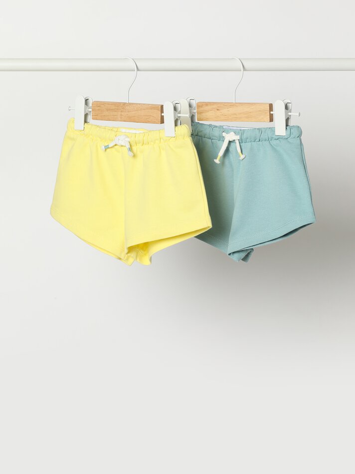 Conjunto com 2 shorts básicos - Amarelo Limão