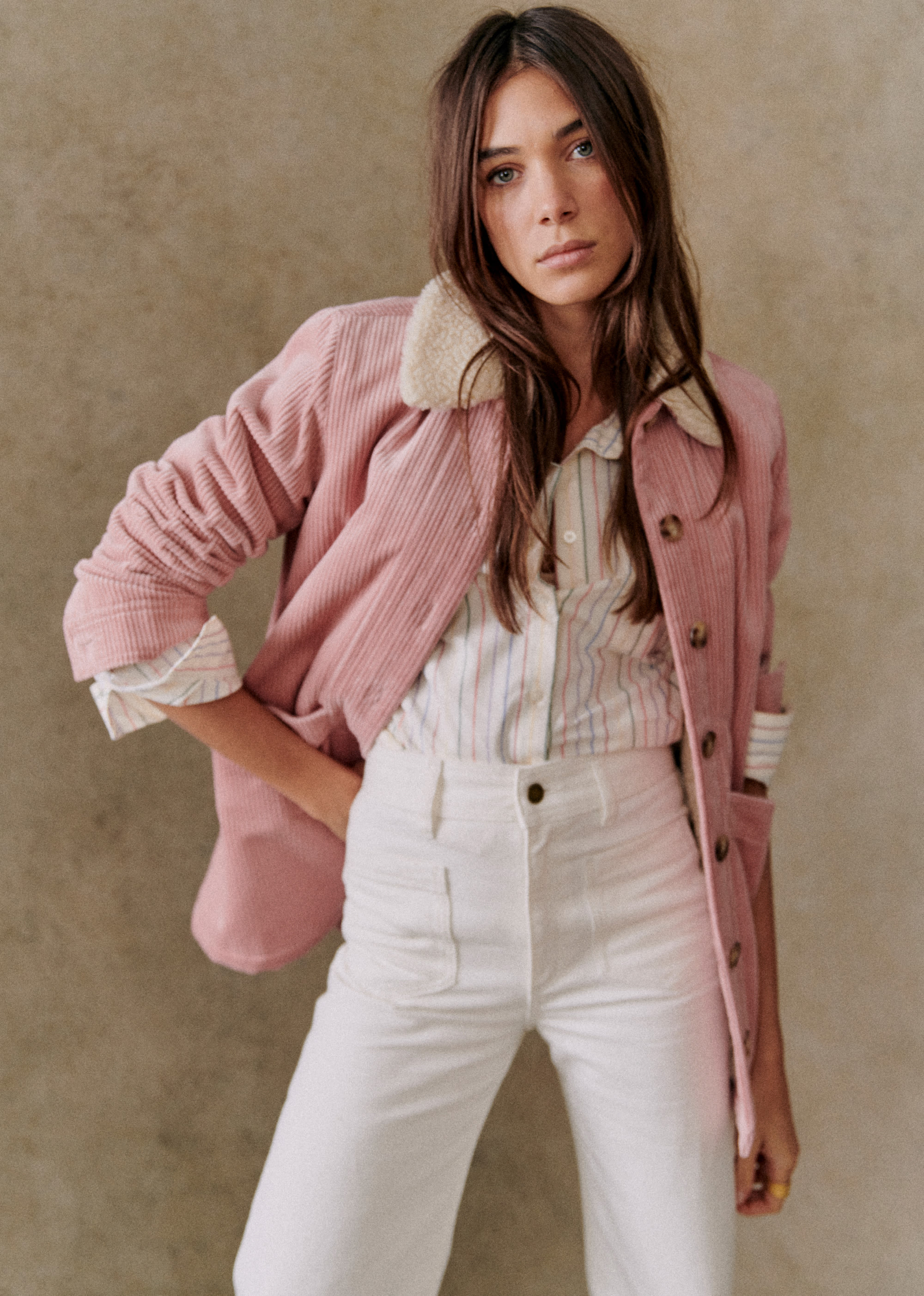 Veste Will - Rose col mouton - E-SHOP/VESTES 5905720
