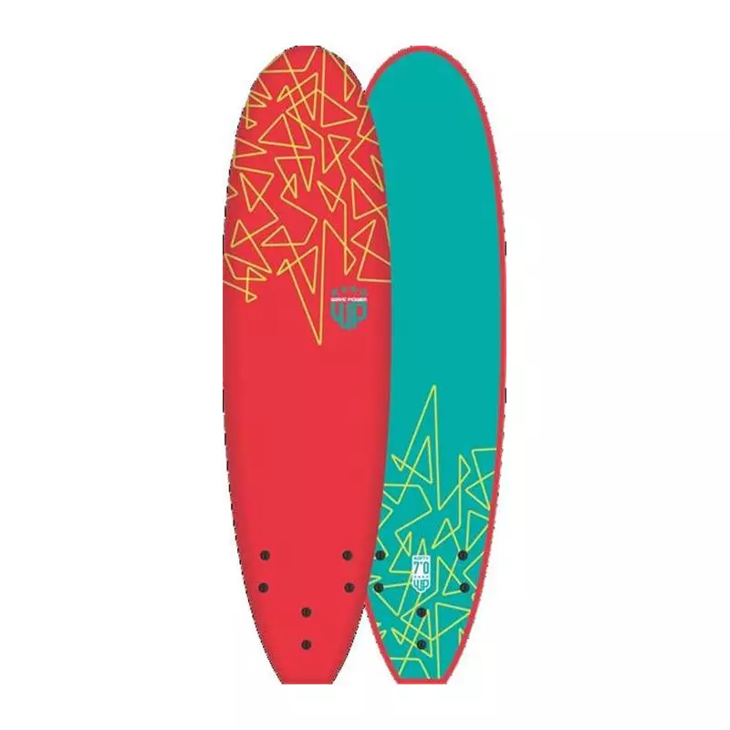 Planche de surf mousse WAVE POWER Softy EPS 7´0 Red/Teal