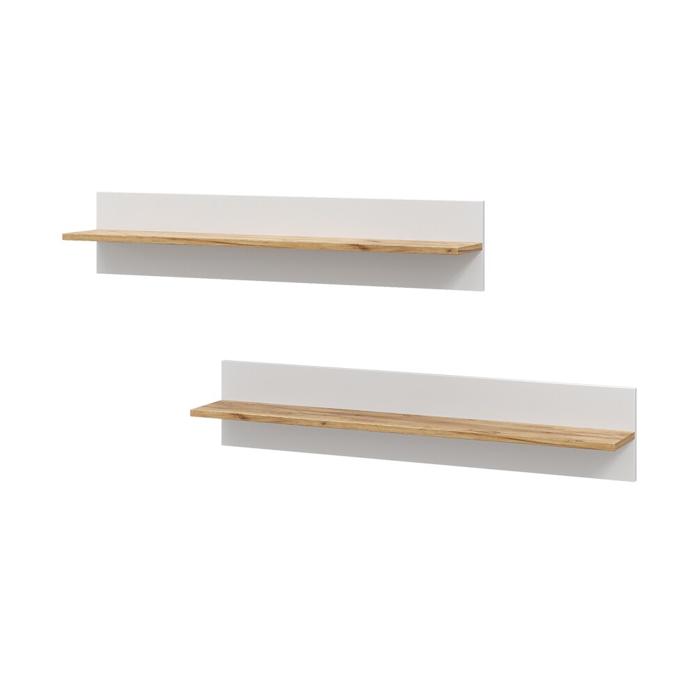 Vicco Wandregal Anteo 2er-Set, Weiß Oak, 100 x 20 cm, moderne Wohnzimmer Serie