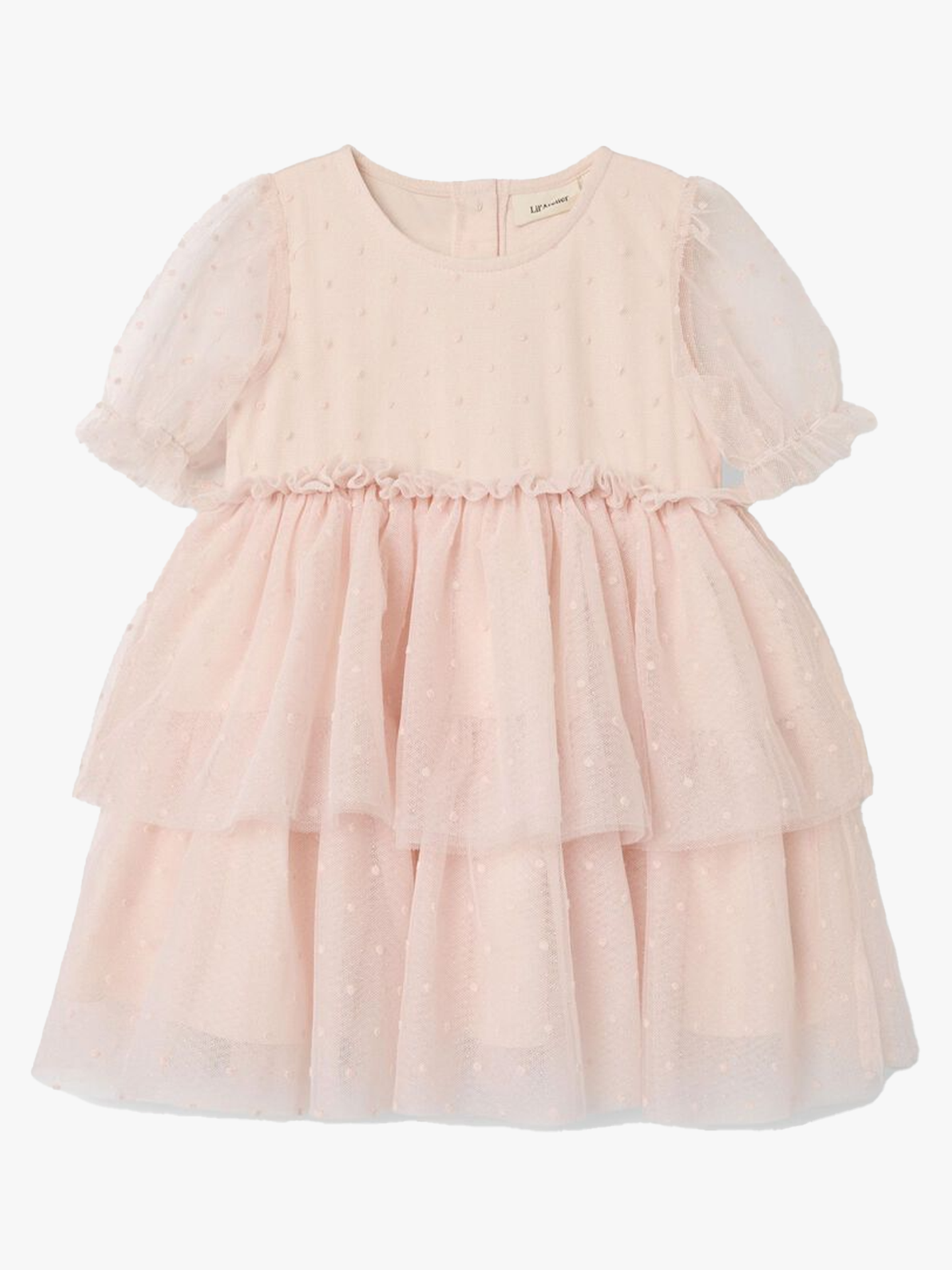 Frilla Short Sleeve Loose Tulle Dress