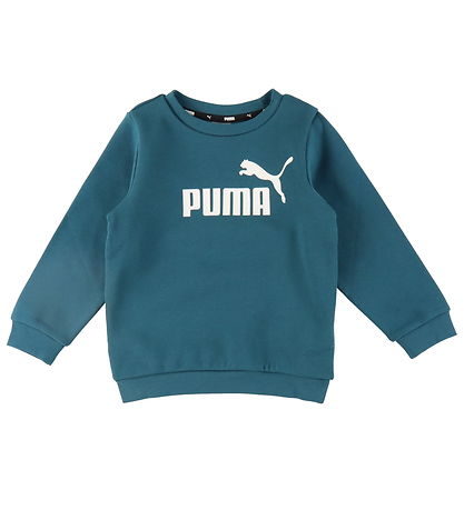 Puma Tr?ningss?t - Minicats ESS Crew Jogger - Cold Green
