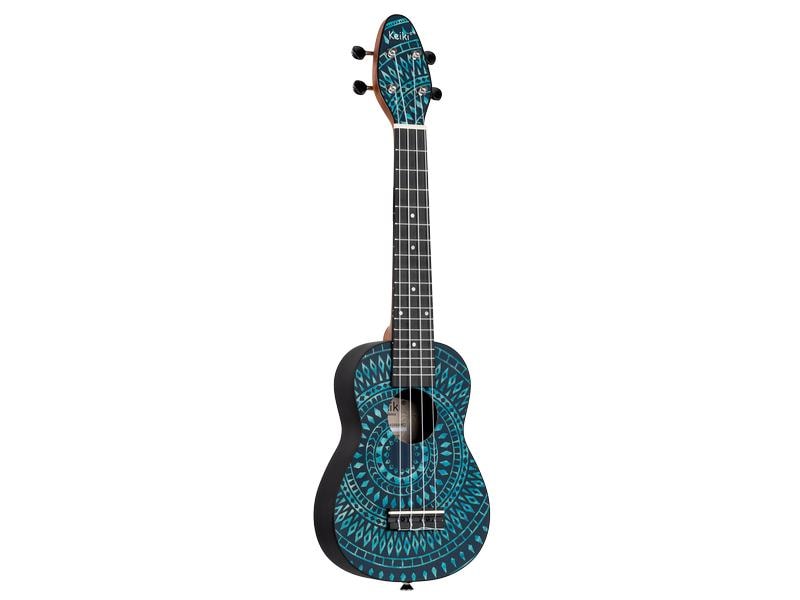 Ortega Guitars Ukulele Keiki Package K2SS-BKC – Blue Kaleid Der perfekte Einstieg in die Welt der Ukulele