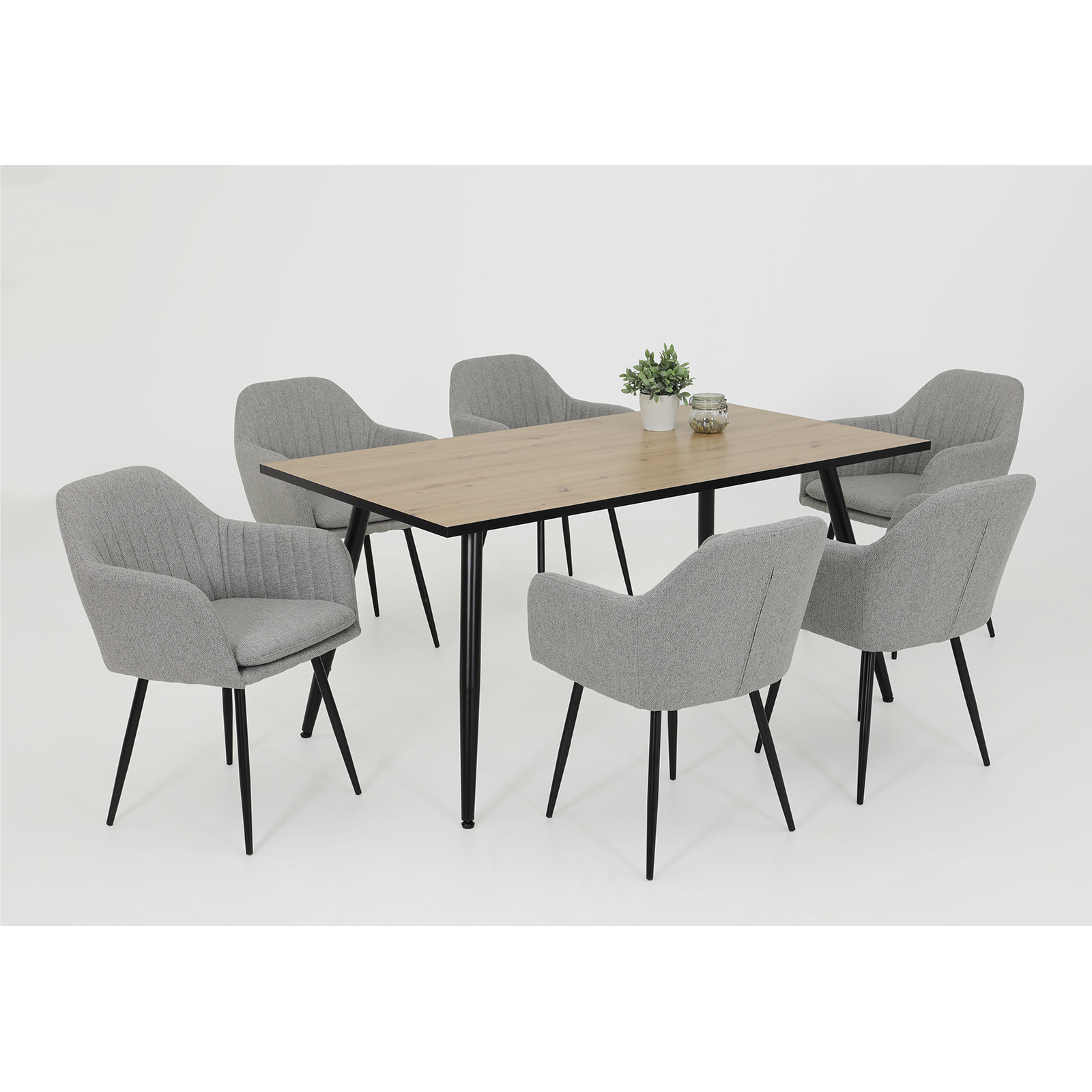 Esstisch - Artisan Eiche-schwarz - 160 cm