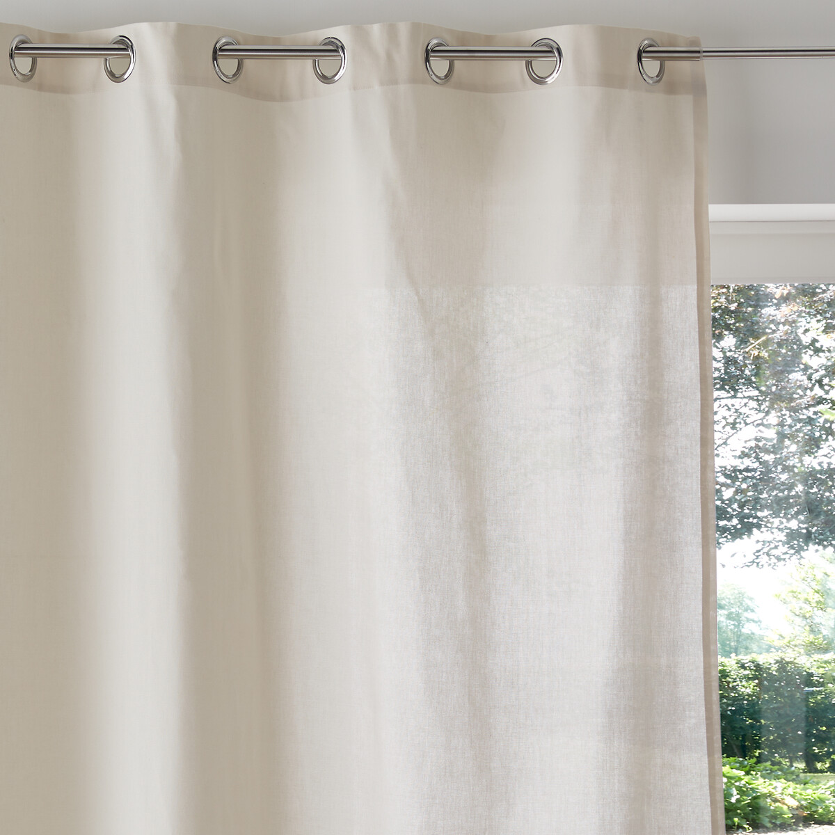 LA REDOUTE INTERIEURS<br>Cortina de algodão com ilhós Cenário
