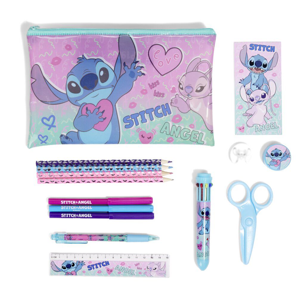 Trousse d'école avec 16 fournitures - 3 modèles