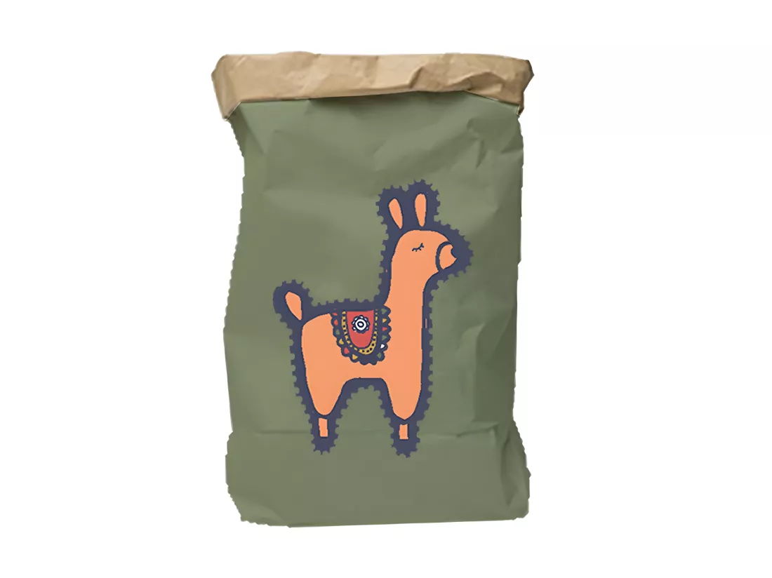 Lot de 3 sacs de rangement déco en papier kraft LALAMA