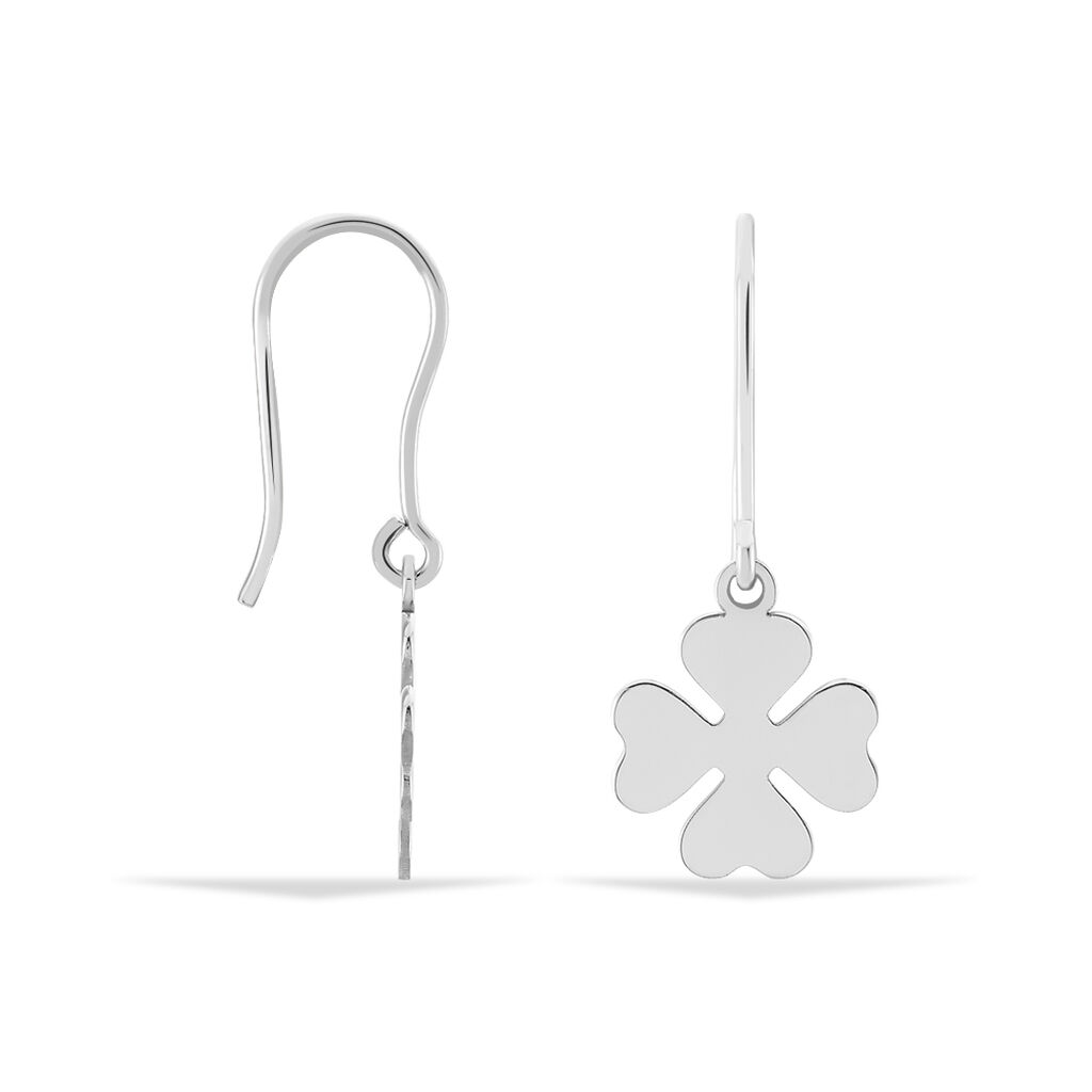 Boucles D'oreilles Pendantes Naomie Argent Blanc