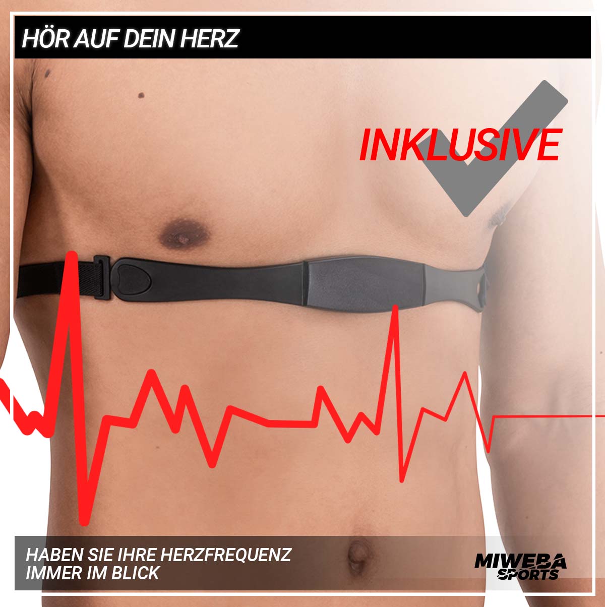 Miweba Sports Profi Indoor Cycle MS500, 25 kg Schwungrad, für zuhause geeignet (Schwarz)