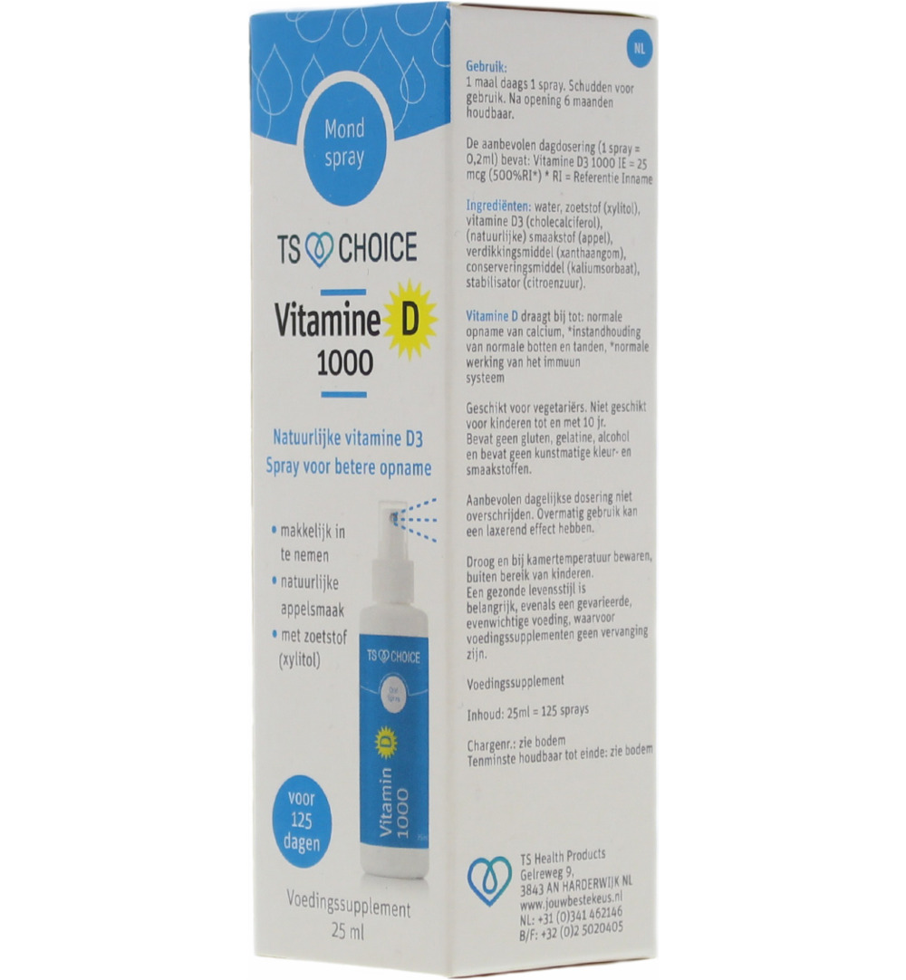 TS Choice Vitaminespray vitamine D 1000 (25 ml)