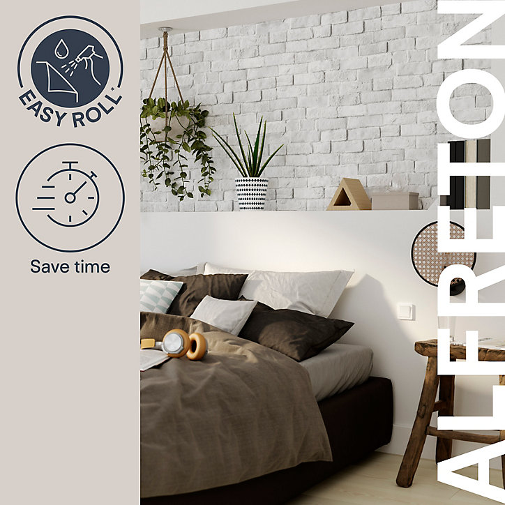 Papier peint pré-encollé vinyle intissé Easy Roll GoodHome Alfreton gris l.53 x H.1005 cm