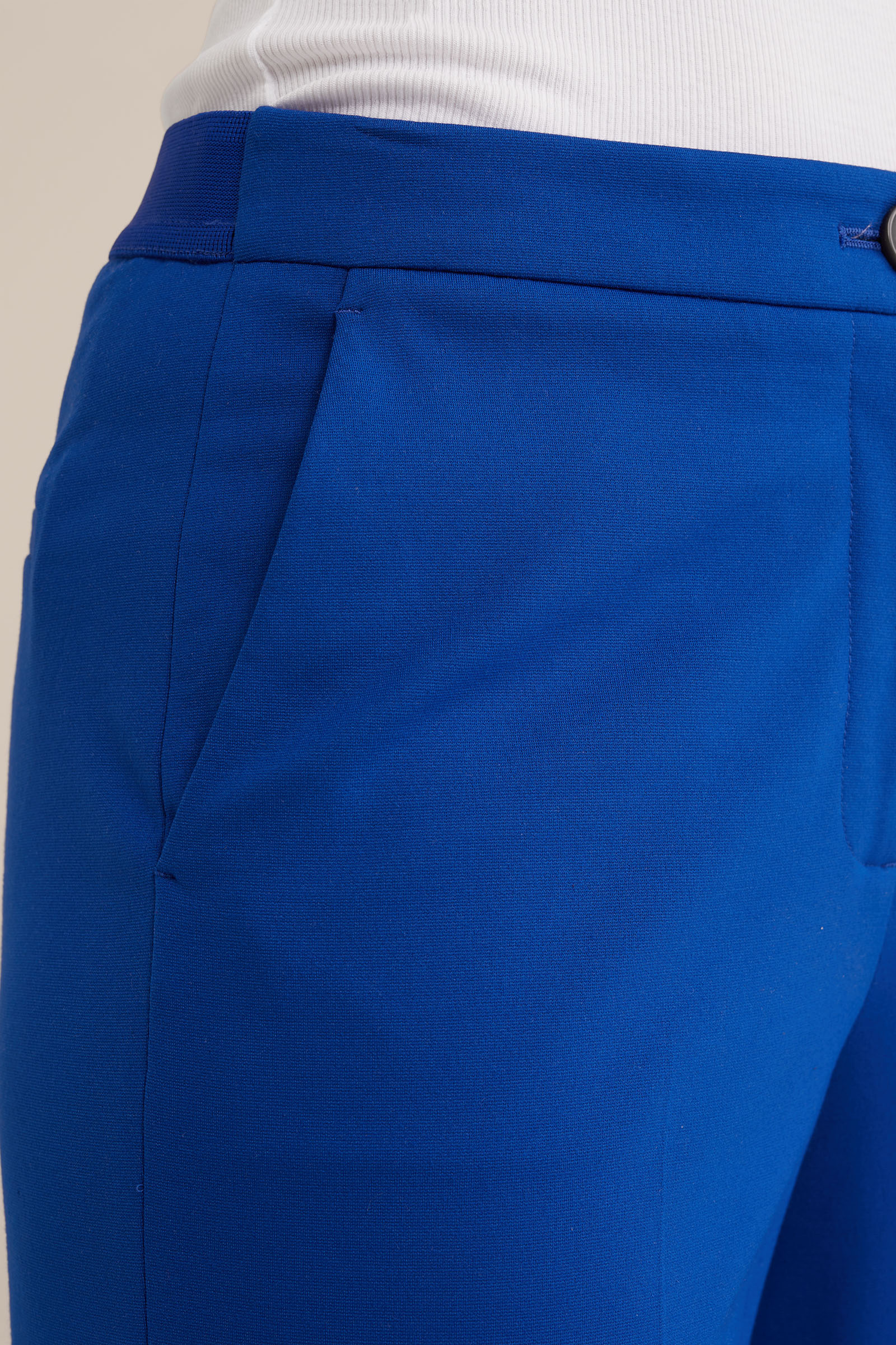 wide leg pantalon met stretch WE Fashion Felblauw