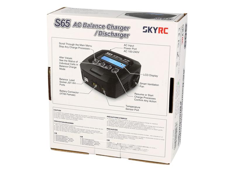SKYRC Ladegerät S65 AC 2-4S Universelles Modellbau Ladegerät