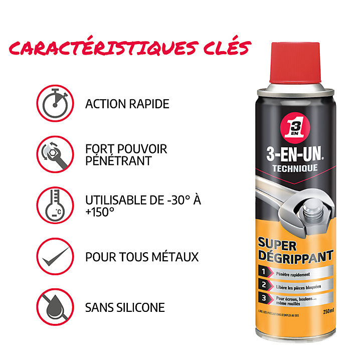 Super Dégrippant 3-EN-UN TECHNIQUE 250ml