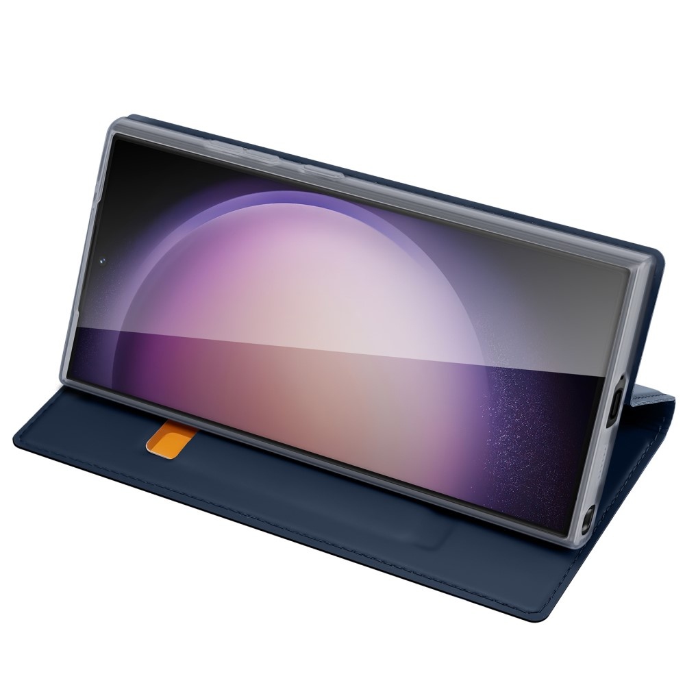 Samsung Galaxy S24 Ultra Flip Wallet Cover Leder Tasche - Dunkelblau