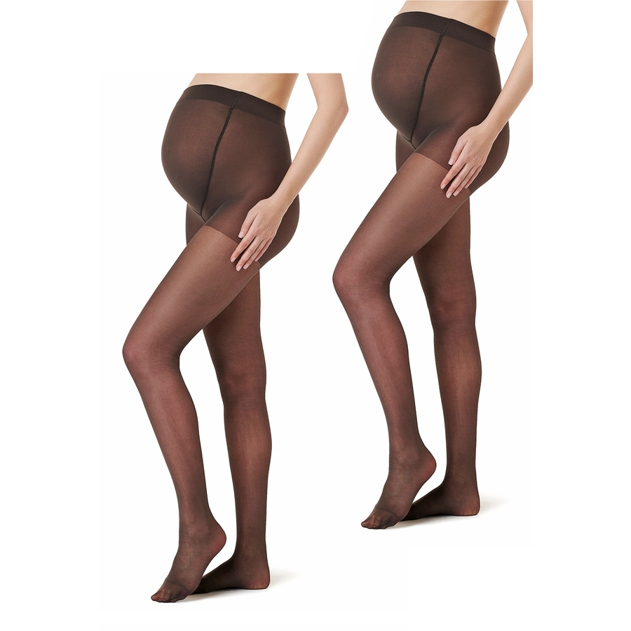 Noppies Strumpfhose 2-Pack maternity tights 20 Den Nearly black