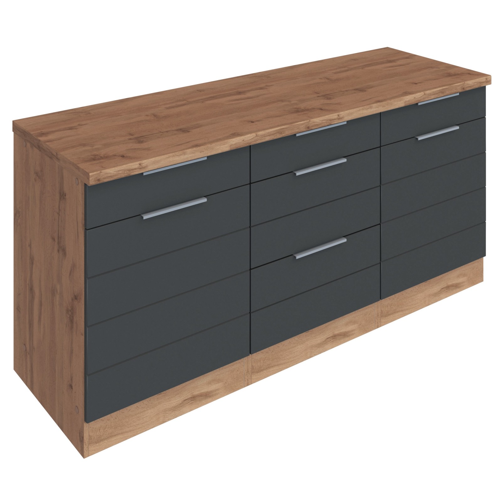 Unterschrank FLORENZ - Wotaneiche-grau matt - 180 cm