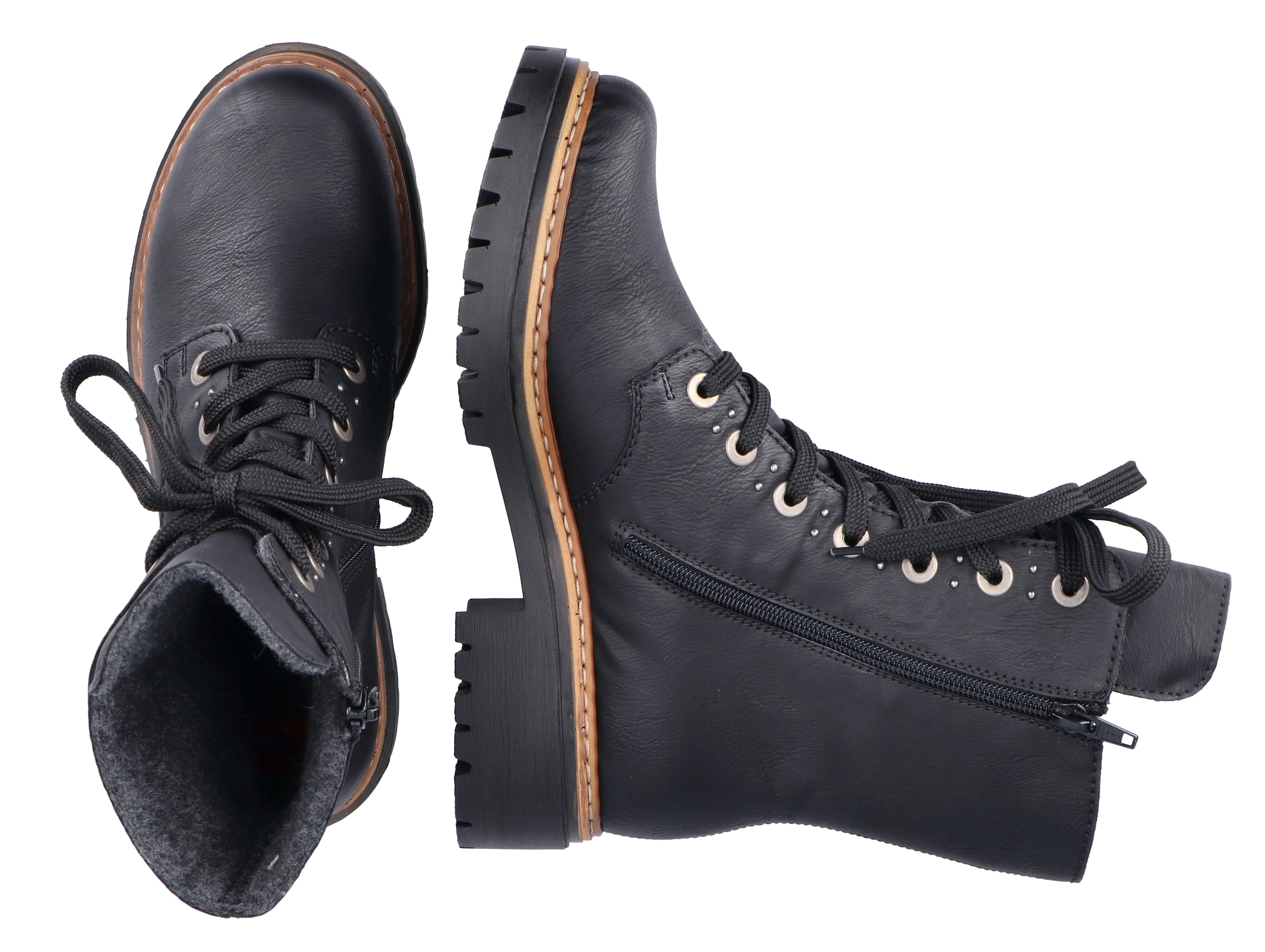 Rieker Schnürstiefelette  mit kräftiger Profilsohle