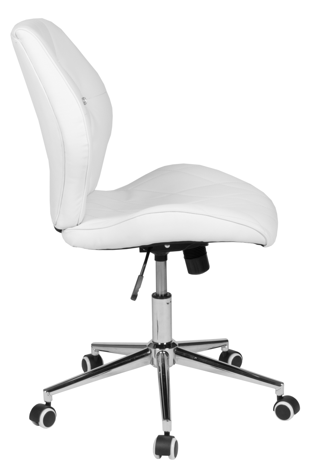 Drehstuhl - weiß - Kristall-Optik - höhenverstellbar