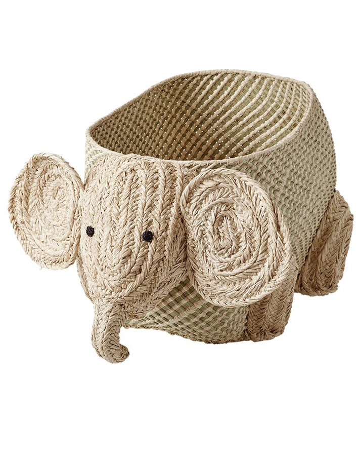Aufbewahrungsbox ELEFANT aus Bast (49x30x40)